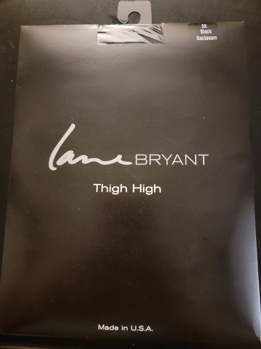 New NWT Lane Bryant Black Thigh High Sz 3XL Hosiery 1 PAIR